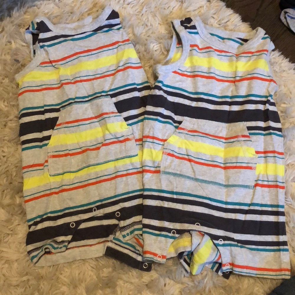 Two Tea sleeveless rompers